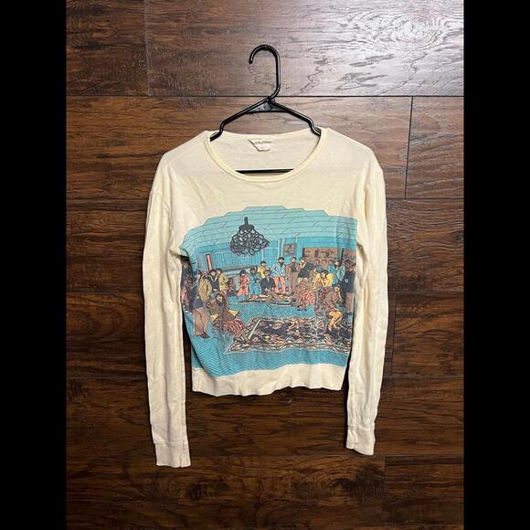 VTG For Mike's Friends Art Piece 70s Party 2 Sided - M